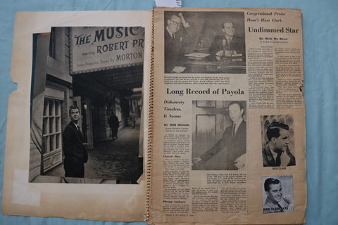 1950'S-1960;S DICK CLARK & POPULAR SINGERS SCRAPBOOK -ELVIS-RICKY-FABIAN-E 26491