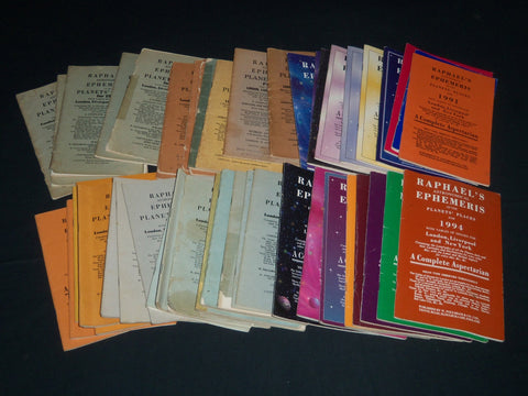 1948-2008 RAPHAEL'S ASTRONOMICAL EPHEMERIS OF PLANETS MAGAZINE LOT OF 53- O 290