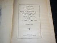 1910 GENERAL LEW WALLACE STATUE UNVEILING PROCEEDINGS - HARDCOVER - KD 6642