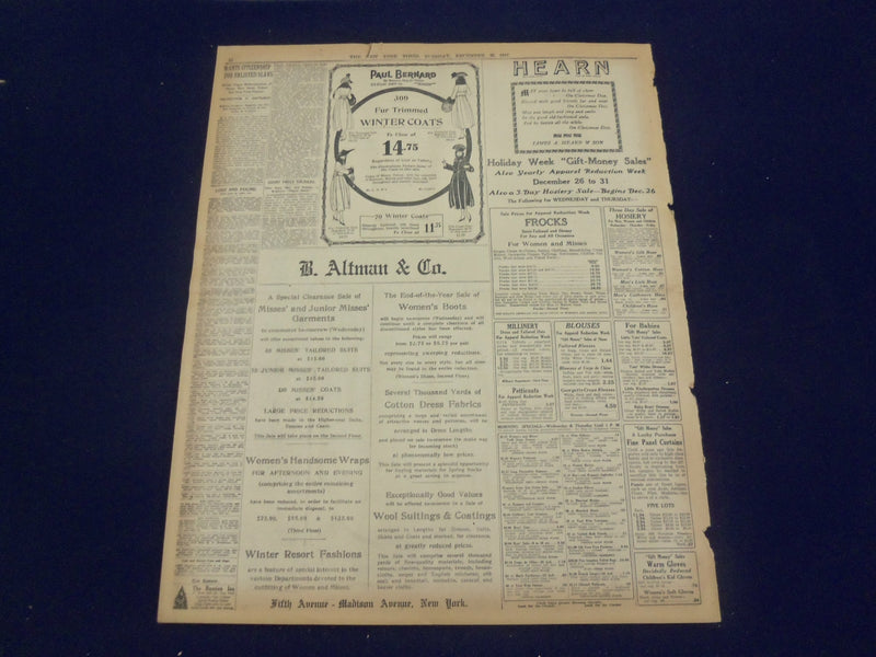 1917 DECEMBER 25 NEW YORK TIMES - TEUTONS PEACE REPLY TO RUSSIA TODAY - NT 8267