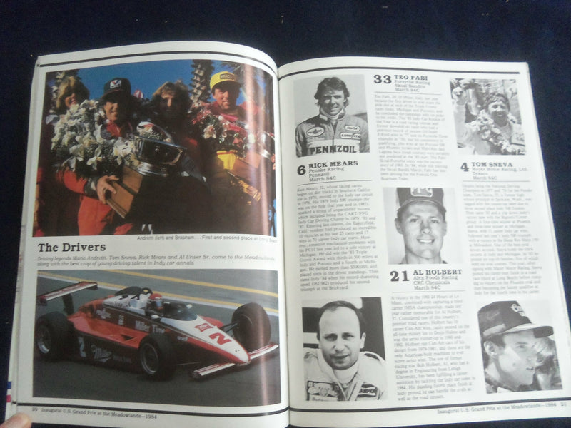 1984 JUNE 28-29 JULY 1 U.S. GRAND PRIX AT MEADOWLANDS RACING PROGRAM - SP 3990C