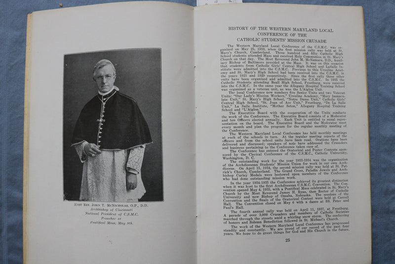 1937 CATHOLIC STUDENTS MISSION CONVENTION PROGRAM - AUTOGRAPHS - K 3119
