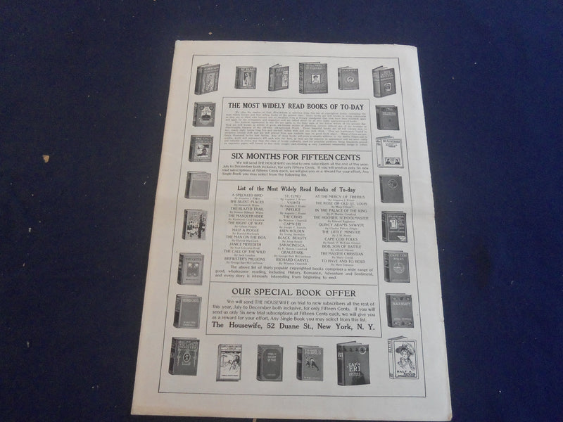 1908 JULY THE HOUSEWIFE MAGAZINE - NICE ILLUSTRATIONS, STORIES & ADS - B 4164B