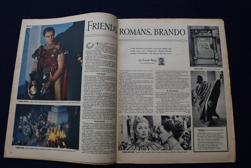 1953 FEBRUARY 28 THIS WEEK MAGAZINE - MARLON BRANDO ARTICLE AND PHOTO - E 22963
