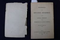 1867 EDUCATION DEPARTMENT PROCEEDINGS - BELFAST MEETING SOFTCOVER BOOK - K 965
