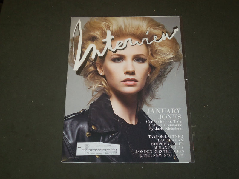 2009 AUGUST INTERVIEW MAGAZINE - JANUARY JONES COVER - B 1384