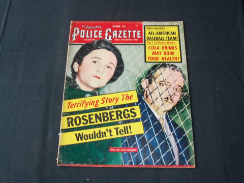 1953 OCT THE NATIONAL POLICE GAZETTE MAGAZINE - ETHEL & JULIUS ROSENBERG -B 5656