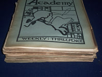 1900-1901 THE ACADEMY WEEKLY REVIEW OF LITERATURE LOT OF 26 - LONDON - O 2374