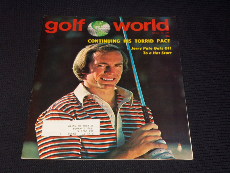 1977 JANUARY 14 GOLF WORLD MAGAZINE - JERRY PATE FRONT COVER - E 6566
