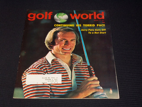 1977 JANUARY 14 GOLF WORLD MAGAZINE - JERRY PATE FRONT COVER - E 6566