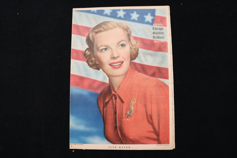 1950 MAY 21 CHICAGO SUNDAY TRIBUNE MAGAZINE - JUNE HAVER COVER - E 26239