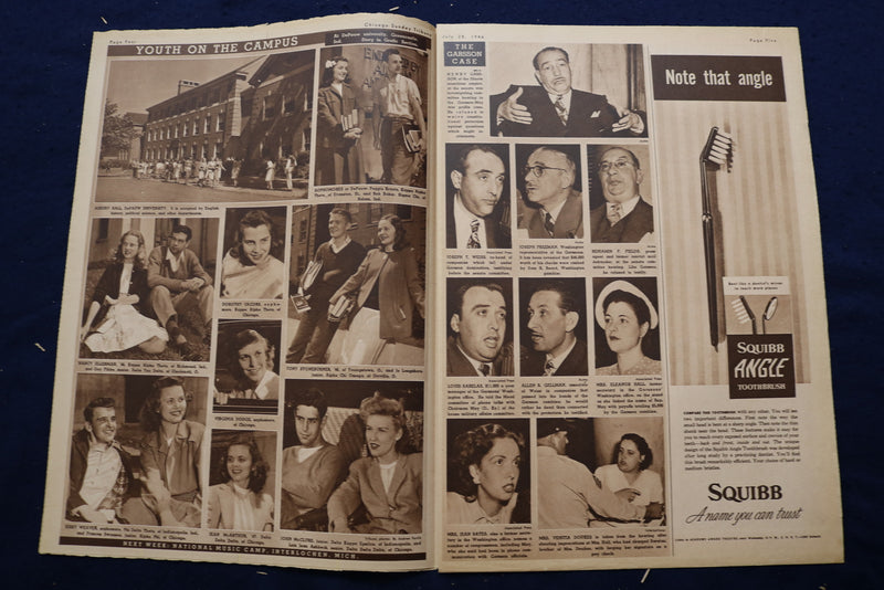 1946 JULY 28 CHICAGO TRIBUNE MAGAZINE - HELMUT DANTINE COVER - E 22835