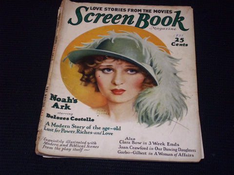 1929 MARCH SCREEN BOOK MAGAZINE - DOLORES COSTELLO FRONT COVER - E 16394