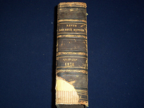 1870 JULY-AUGUST REVUE DES DEUX MONDES FRENCH BOUND VOLUME - KD 2238
