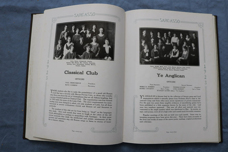 1923 THE SARGASSO EARLHAM COLLEGE YEARBOOK - RICHMOND, INDIANA - YB 3425