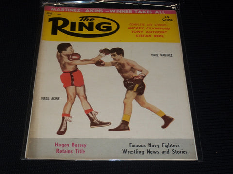 1958 JUNE THE RING MAGAZINE - AKINS MARTINEZ FRONT COVER - E 4641
