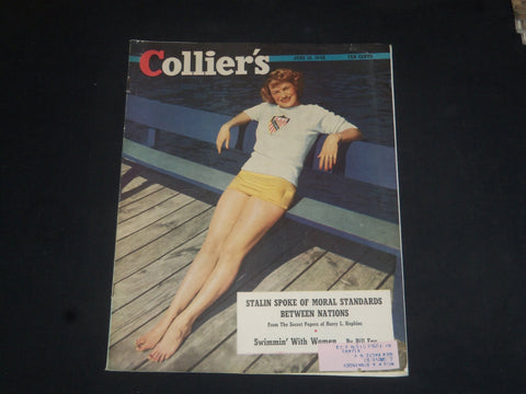 1948 JUNE 19 COLLIER'S MAGAZINE - GREAT ILLUSTRATIONS, ARTICLES & ADS - SP 7856