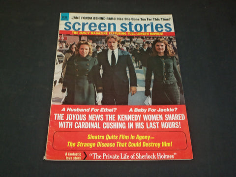 1971 FEBRUARY SCREEN STORIES MAGAZINE - JACKIE AND ETHEL KENNEDY - SP 8214