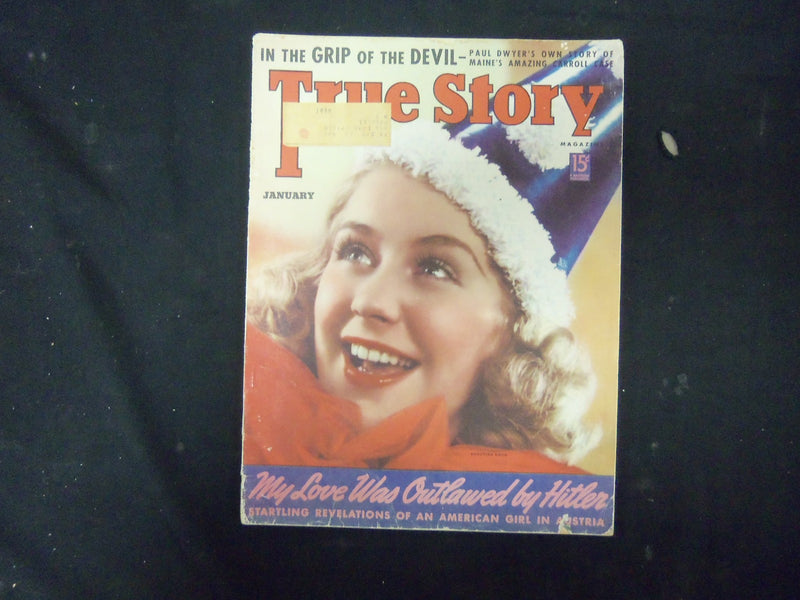 1939 JANUARY TRUE STORY MAGAZINE - DOROTHEA DAVIS COVER - ST 4237