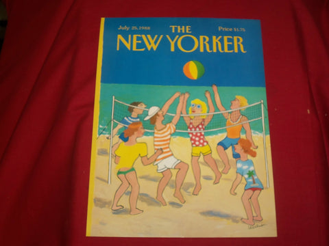 1988 JULY 25 NEW YORKER MAGAZINE FRONT COVER ONLY - GREAT ART FOR FRAMING