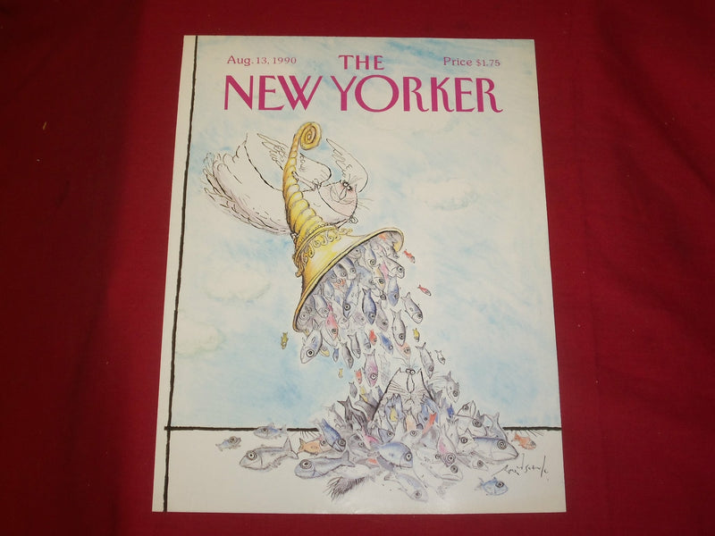 1990 AUGUST 13 NEW YORKER MAGAZINE FRONT COVER ONLY - GREAT ART FOR FRAMING