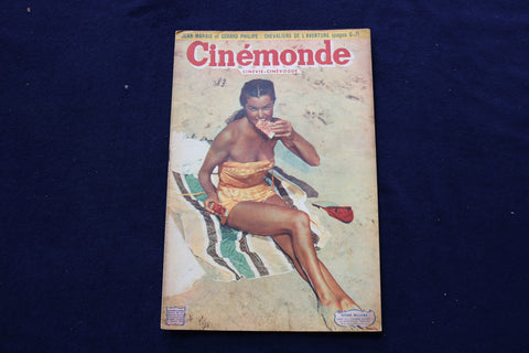1951 AUGUST 11 CINEMONDE MAGAZINE - ESTHER WILLIAMS - FRENCH COVER - E 23977