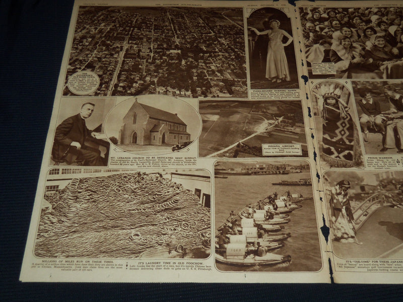 1930 NOV 2 PITTSBURGH SUN TELEGRAPH GRAVURE - THREE CLOWNS - KNIGHT - NT 9586