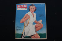 1951 APRIL 1 PARADE MAGAZINE - GUSSIE MORAN COVER - E 25617
