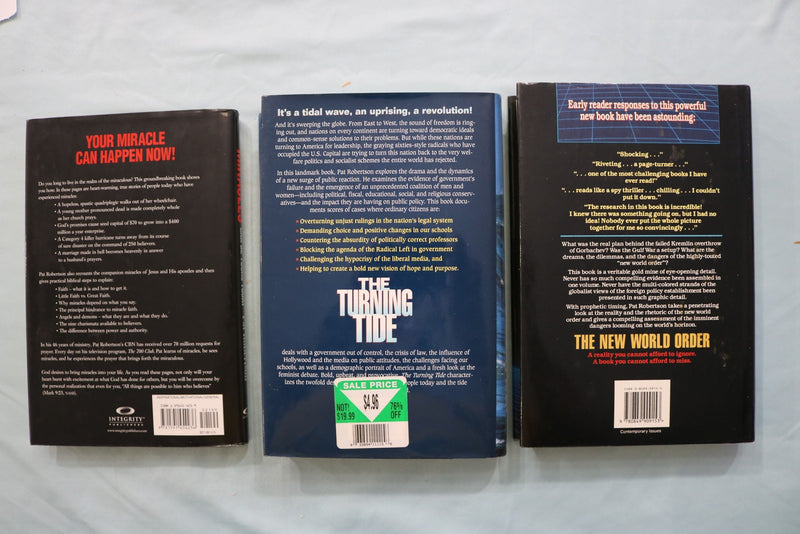 1991-2006 PAT ROBERTSON HARDCOVER BOOKS - LOT OF 3 - 1 SIGNED BOOK - KD 9681