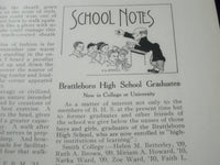 1911 THE DIAL BRATTLEBORO HIGH SCHOOL MAGAZINE LOT OF 6 - GREAT INFO. - O 2341