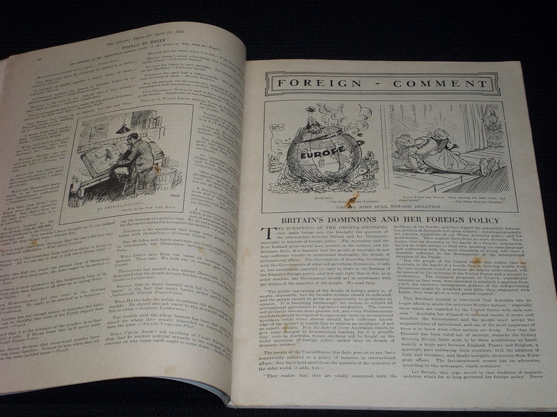1925 APRIL 25 THE LITERARY DIGEST MAGAZINE - A SONG WITHOUT WORDS COVER - E 3763