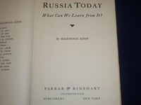 1934 RUSSIA TODAY WHAT CAN WE LEARN FROM IT BOOK BY SHERWOOD EDDY - KD 2628