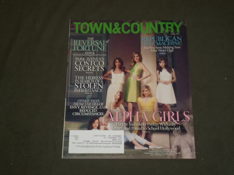 2012 APRIL TOWN & COUNTRY MAGAZINE - ALPHA GIRLS COVER - B 2375