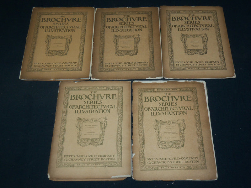 1903 THE BROCHURE SERIES ARCHITECTURAL ILLUSTRATION MAGAZINE LOT OF 11 - WR 716