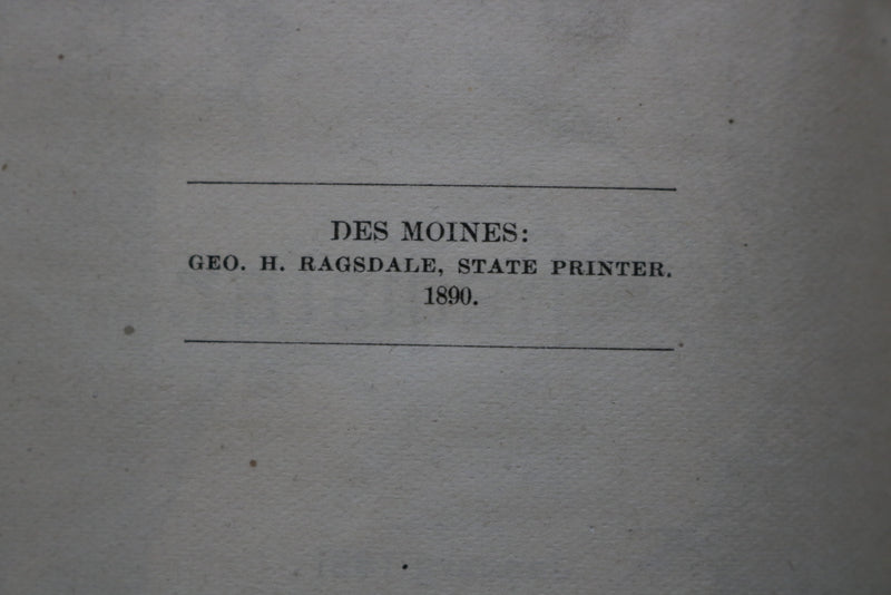 1891 IOWA OFFICIAL REGISTER - HARDCOVER BOOK - K 1765