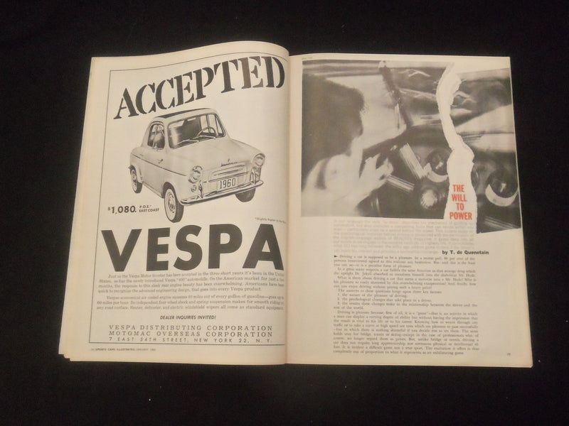 1960 JANUARY SPORTS CARS ILLUSTRATED MAGAZINE - 1959 ROAD RACING ROUNDUP- J 7826