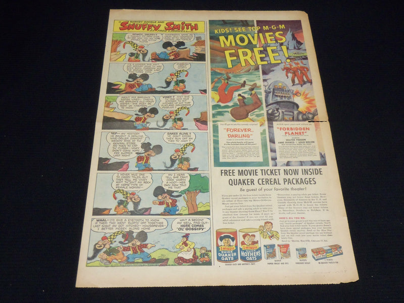 1956 FEBRUARY 12 QUAKER OATS-M-G-M MOVIES COLOR COMICS AD - UP 17D