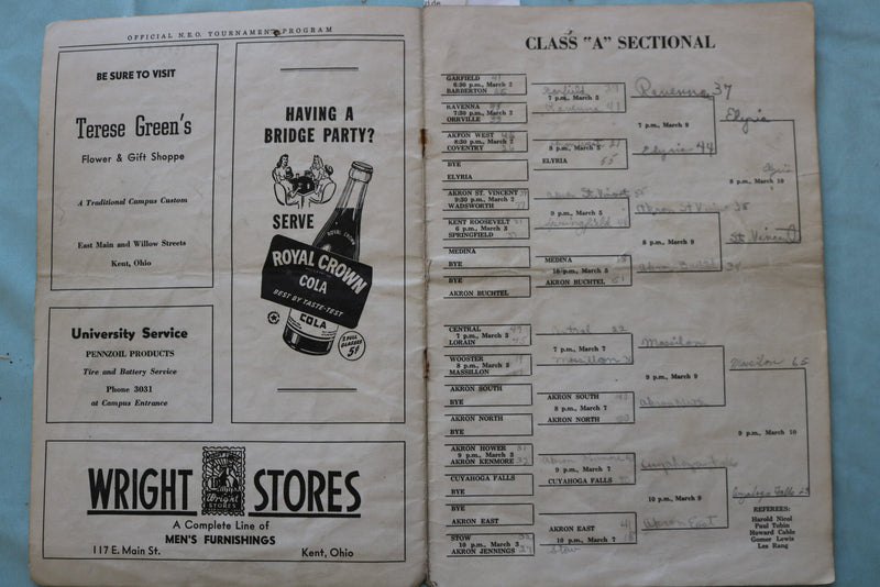 1945 OHIO HIGH SCHOOL ATHLETIC ASSOCIATION BASKETBALL PROGRAM - K 3317