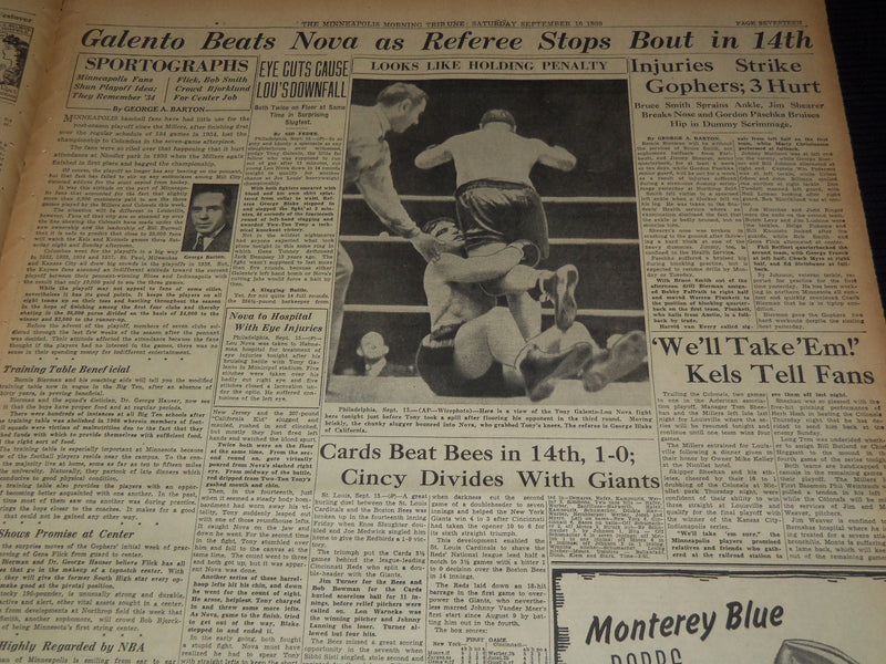 1939 SEPT 16 MINNEAPOLIS MORNING TRIBUNE - NAZIS USE PLANES HEAVY GUNS - NT 9532
