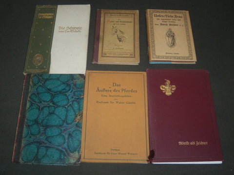 1859-1925 ASSORTED GERMAN BOOK LOT OF 6 DIFFERENT - KD 1350W