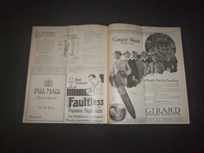 1919 MAY 22 LIFE MAGAZINE - TAKING A CHANCE - L 769D