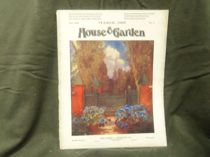 1908 MARCH THE HOUSE & GARDEN MAGAZINE - GREAT PHOTOS & ADS - ST 791