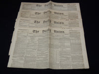 1852-1853 THE DAILY UNION NEWSPAPER LOT OF 4 ISSUES - WASINGTON - NP 3297E