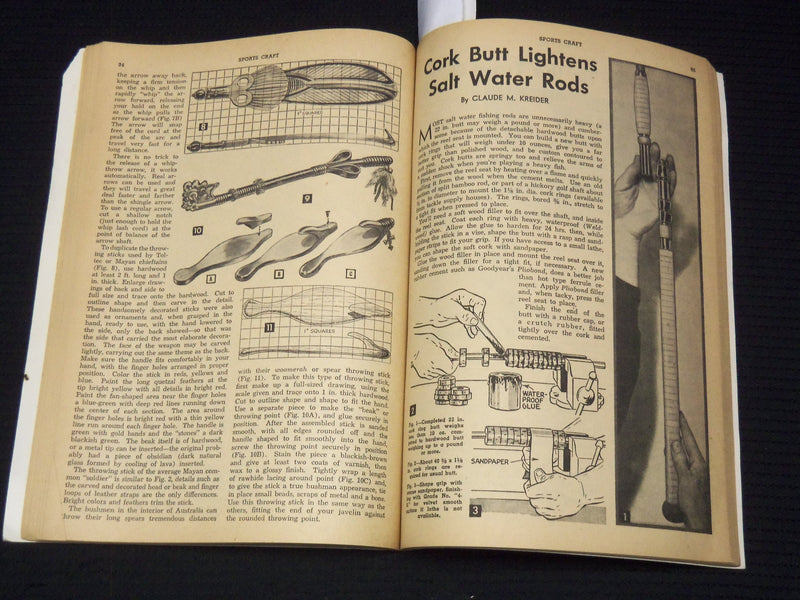 1953 SPORTS CRAFT MAGAZINE - VOLUME 1 - GOLF CART PLANS - DUCK BOAT - K 1010