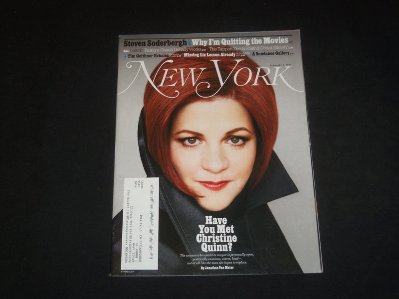 2013 FEBRUARY 4 NEW YORK MAGAZINE - CHRISTINE QUINN - SP 4005