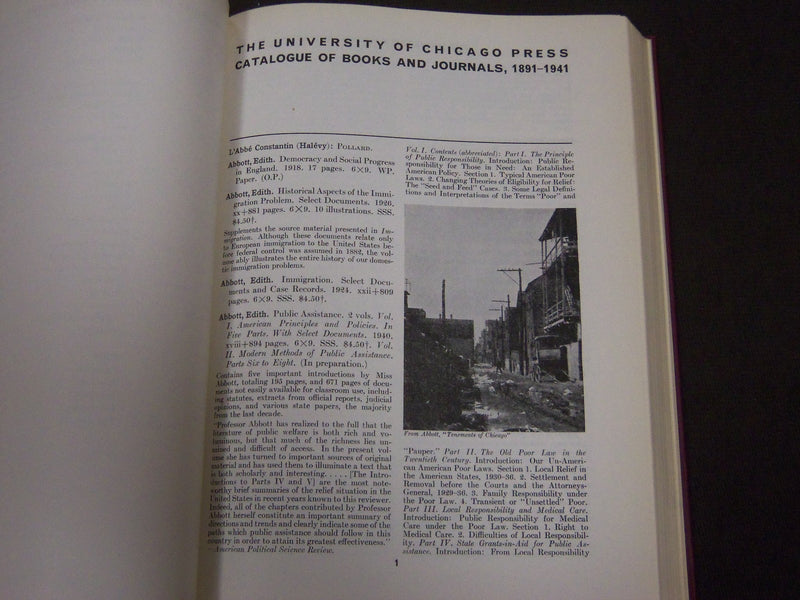 1941 THE UNIVERSITY OF CHICAGO PRESS CATALOGUE OF BOOKS & JOURNALS - KD 3660