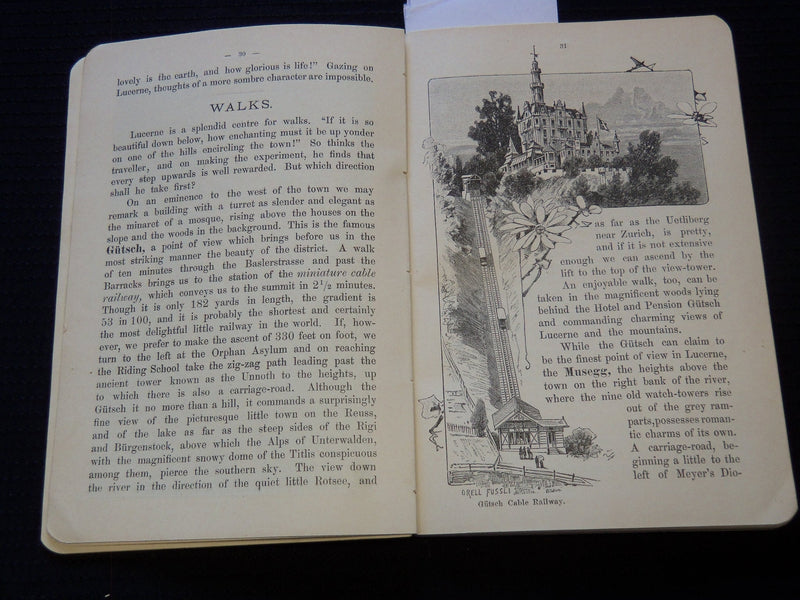 1894 LUCERNE - LAKE AND ENVIRONS GUIDE BOOK - J 7288
