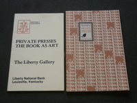 1981 PRIVATE PRESS PAMPHLETS SOFTCOVER BOOK LOT OF 2 - TYPOGRAPHY - J 6188