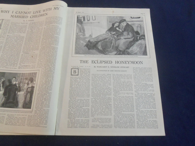 1913 AUGUST THE LADIES' WORLD MAGAZINE - WHO WILL MARRY MARY? - B 4164D