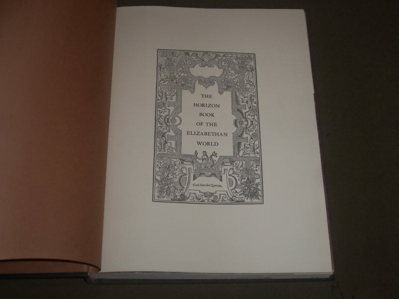 1967 THE HORIZON BOOK OF THE ELIZABETHAN WORL BOOK W/ SLIP CASE - BOXED - I 1503